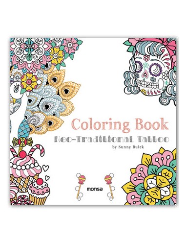 COLORING BOOK. Neo-Traditional tattoo
